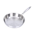 thumbnail image 2 of Sartén de acero inoxidable, sartén para huevos, sartén redonda versátil, sartén clásica para cocina de inducción doméstica Diámetro exterior 28cm, 2 of 9