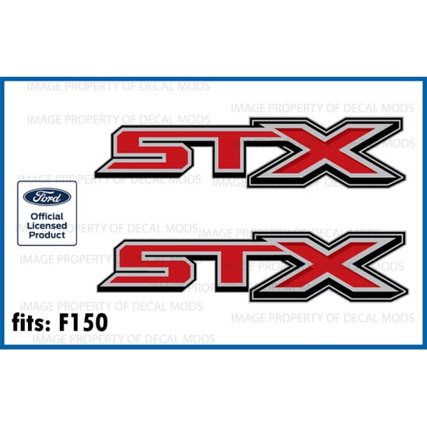 Gray Matte STX Decal Sticker Set – Black & Red Trim, Custom Vinyl For Trucks (Made In USA)