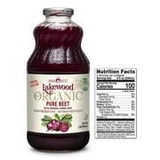 Lakewood Organic Beet Juice, 32 Ounce Bottle (Fruit Juice Pack of 6)