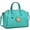 Turquoise, variant on Women's Fashion Handbags Top Handle Tote Bags Vegan Leather Shoulder Purses, Black
