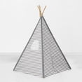 thumbnail image 5 of Bacati - Pin Stripes Gray Teepee Tent for Kids/Toddlers, 100% Cotton Percale Fabric Cover, 5 of 7