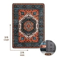 thumbnail image 4 of Sonoro Kate 2x3 Area Rugs for Living Room Bedroom, Non Slip Boho Machine Washable Indoor Floor Carpet, Red-Blue, 4 of 7