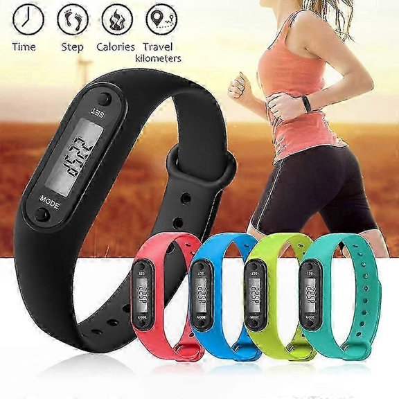 Fitness Tracker with LCD Display for Step Counting and Calorie Monitoring Wristband Watch