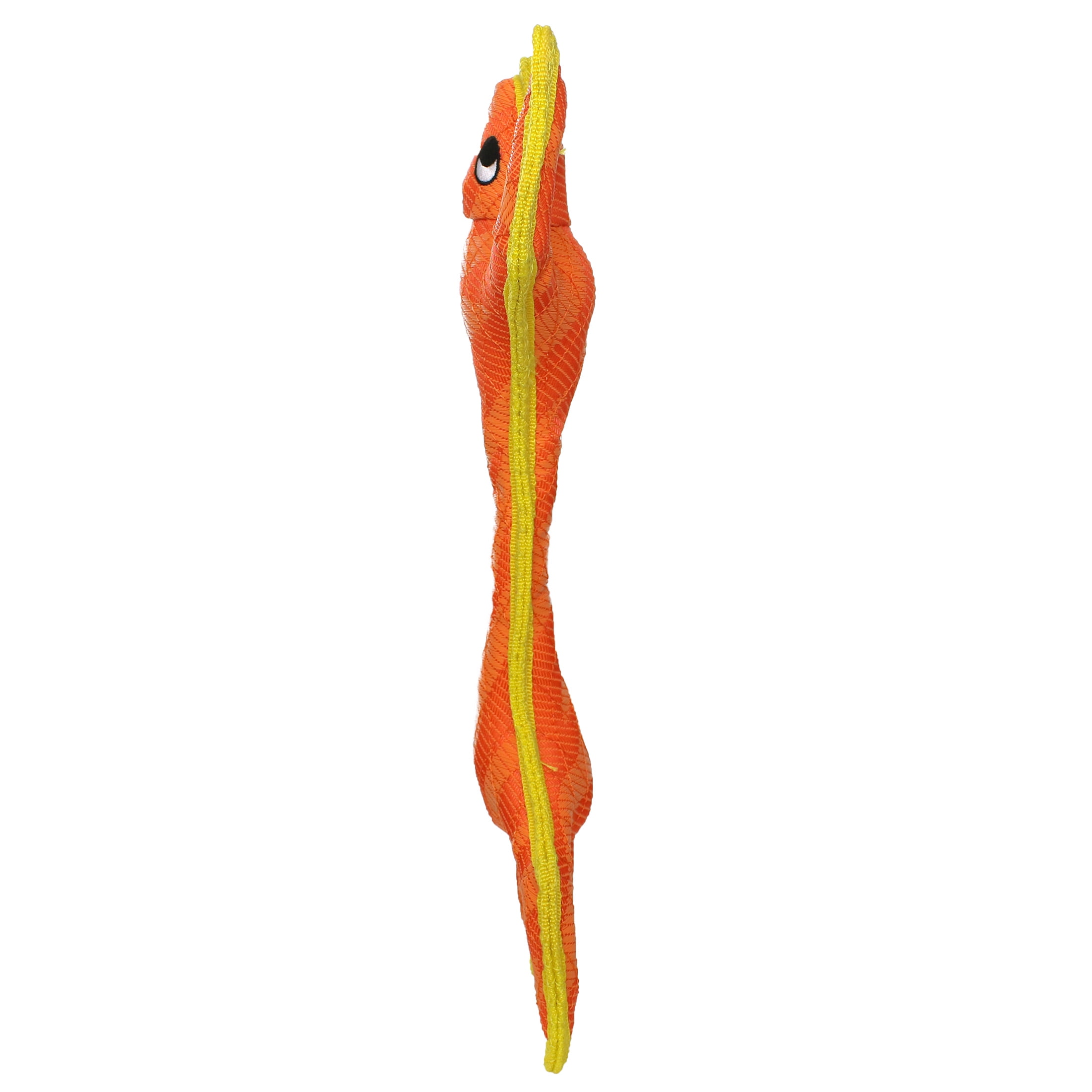 DuraForce Lizard Tiger Orange-Yellow Durable Woven Fiber Squeaky Dog Toy