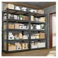 thumbnail image 4 of Set of 2 Storage Shelves, 27.7"W Metal Shelving 2010LBS Garage Shelving Heavy Duty Garage Shelves Adjustable Metal Shelf for Pantry Kitchen Closet Basement Warehouse 11.9"D × 27.7"W × 60"H, 4 of 8