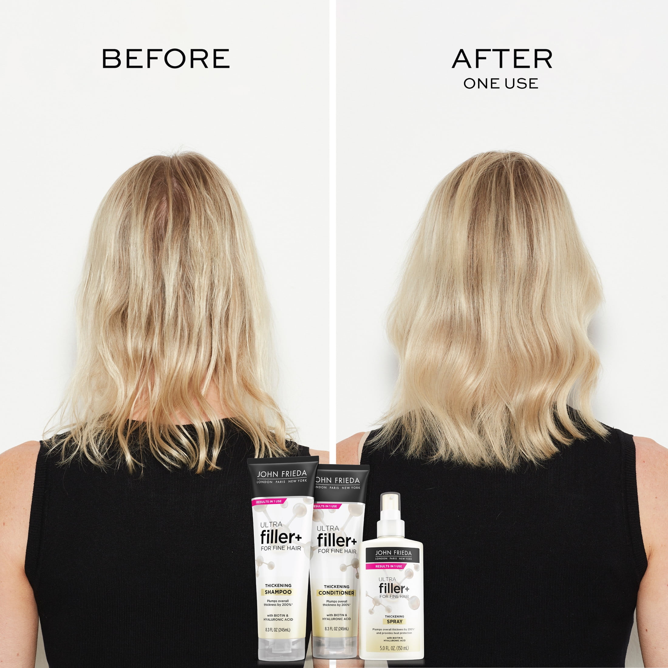 John Frieda ULTRAfiller+ Thickening Spray for Fine Hair, Volumizing Spray, 5 fl oz