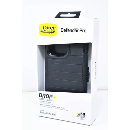 OtterBox Defender Pro Series Case and Holster For iPhone 14 Pro Max, Black