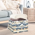 thumbnail image 3 of Yayeee Collapsible Cube Storage Bin with Lid Fabric Closet Decorative Basket with Handles, Winter Village, 3 of 7