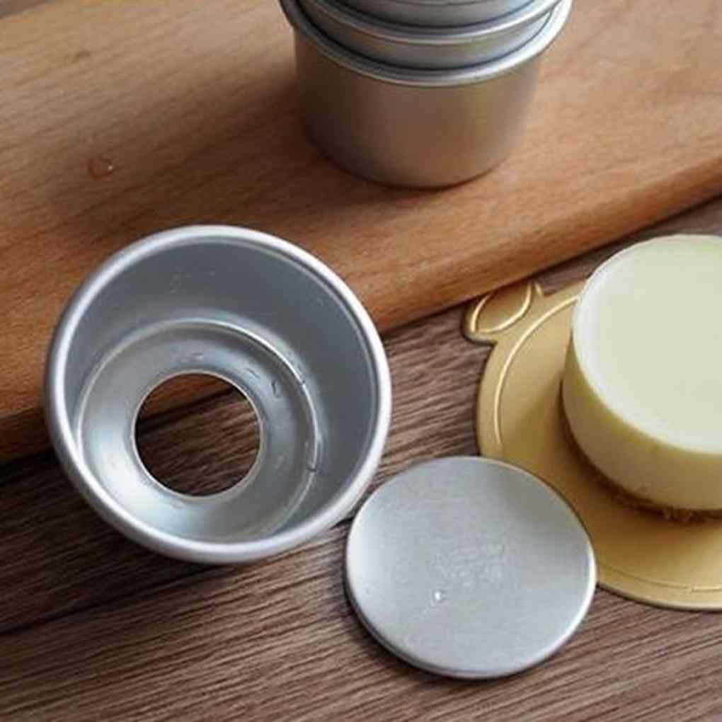 2" Aluminum Mini Cake Pan Removable Bottom Mold DIY Cupcake Baking Tool