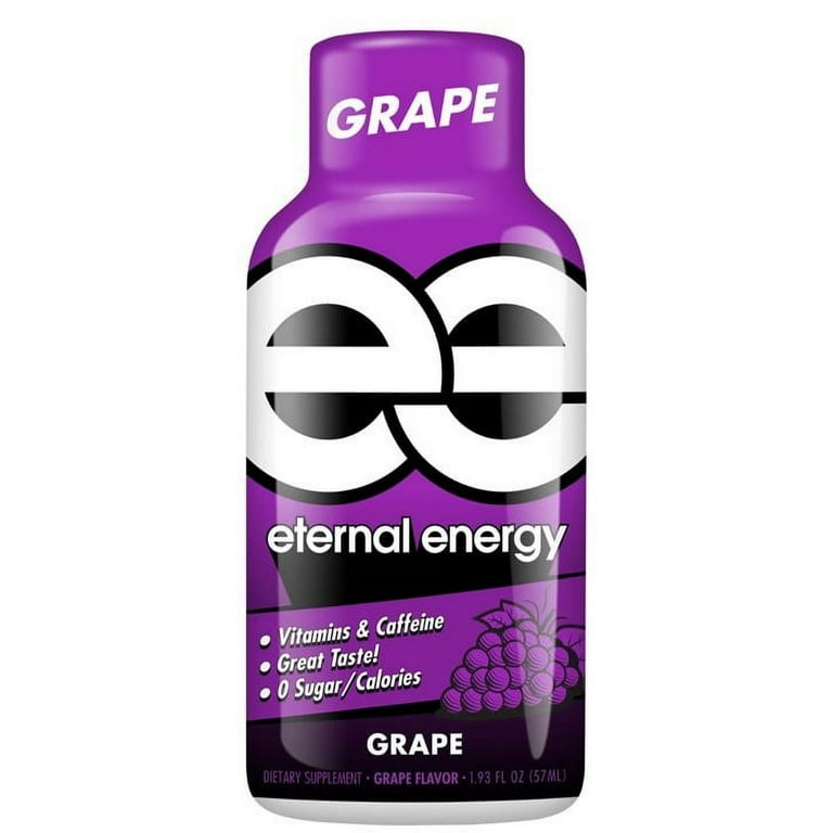 Eternal Energy Premium Energy Shot, Grape Flavor, 1.93 fl oz, 6