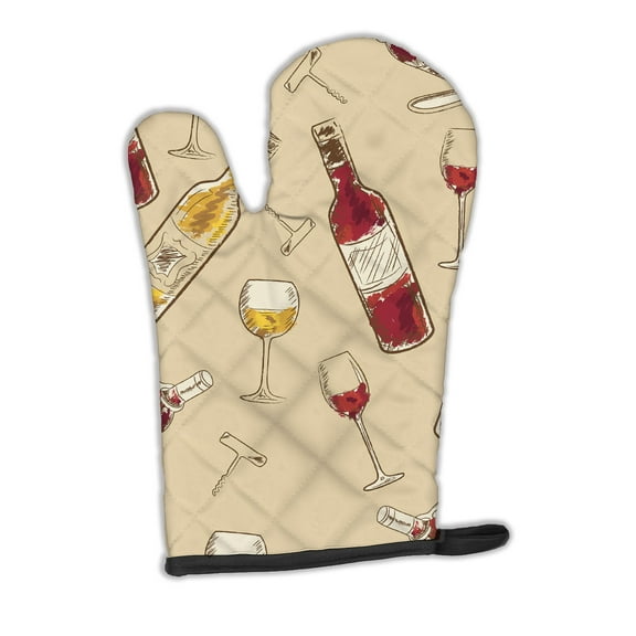 Red and White Wine Oven Mitt