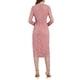 thumbnail image 3 of VESTIDO MIDI DE ENCAJE FLORAL CON MANGAS LARGAS TRANSPARENTES Y ESCOTE EN V PARA MUJER INSPIRE CHIC L ROSA, 3 of 5