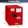 thumbnail image 3 of 18" x 18" x 23" Fireproof Safety Cabinet, 12 Gallon Flammable Storage Cabinet, Solvent Cabinet with Adjustable Board for Commercial Industrial and Home Use, 3 of 9