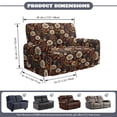 thumbnail image 6 of TSOVTHRID Vintage Daisy Floral Brown Print Loveseat Covers for 2 Cushion Couch, 6 Pieces Stretch Sofa Slipcovers, Anti-Slip Washable Furniture Protector for Pets, 6 of 7
