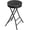 Black(26"H 1PCS), variant on RTVR 36-inch Round Collapsible Folding Stool with 400 lbs Capacity, Set of 2, Padded PU Leather, Black with Back for Indoor Outdoor
