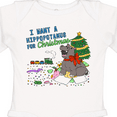 thumbnail image 4 of Inktastic I Want a Hippopotamus For Christmas Boys or Girls Long Sleeve Baby Bodysuit, 4 of 5