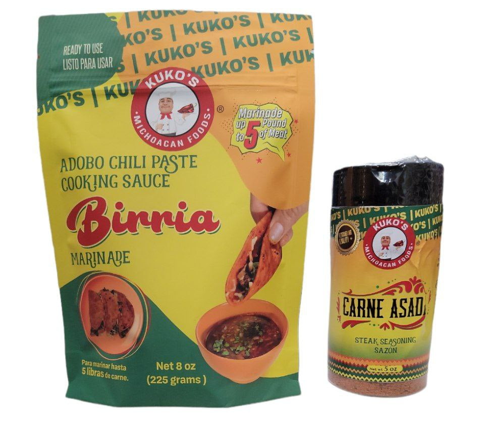 Birria marinade Adobo cooking sauce 8oz & carne asada latin seasoning