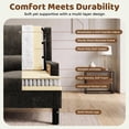 thumbnail image 5 of Aprafie Ergonomic Wingback Chair, 20.7" High Back Accent Chair with Ultra-Thick Cushion, Solid Wood Arms & Legs for Living Room, Bedroom, Reading Nook, Dark Brown, 5 of 7