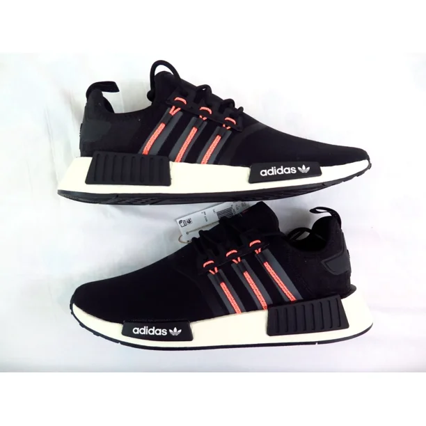 Size 11.5 Ad-id-as ORIGINALS Men's NMD R1 Sneaker Shoes Black Grey Orange