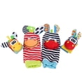 thumbnail image 4 of Calcetines y muñequeras con sonajeros para bebés, juguetes con sonajeros para bebés, jirafa y burro B, 4 of 9