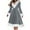 Gray, variant on Christmas Santa Dress Vintage V Neck Long Sleeve Pleated Midi Dresses Fall Winter Fashion Fuzzy Plushy Party Costume