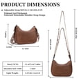 thumbnail image 3 of FALAN MULE Small Crossbody Bags for Women Leather Triple Zip Shoulder Handbag with Adjustable Shoulder Strap, 3 of 6