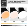 thumbnail image 5 of Noaman 42" Smart Ceiling Fan with Lights, Remote & Voice Control via Alexa/Google, Silent DC Motor, 6-Speed, Dimmable Color-Changing LED, Indoor/Outdoor Use, Black, 5 of 7