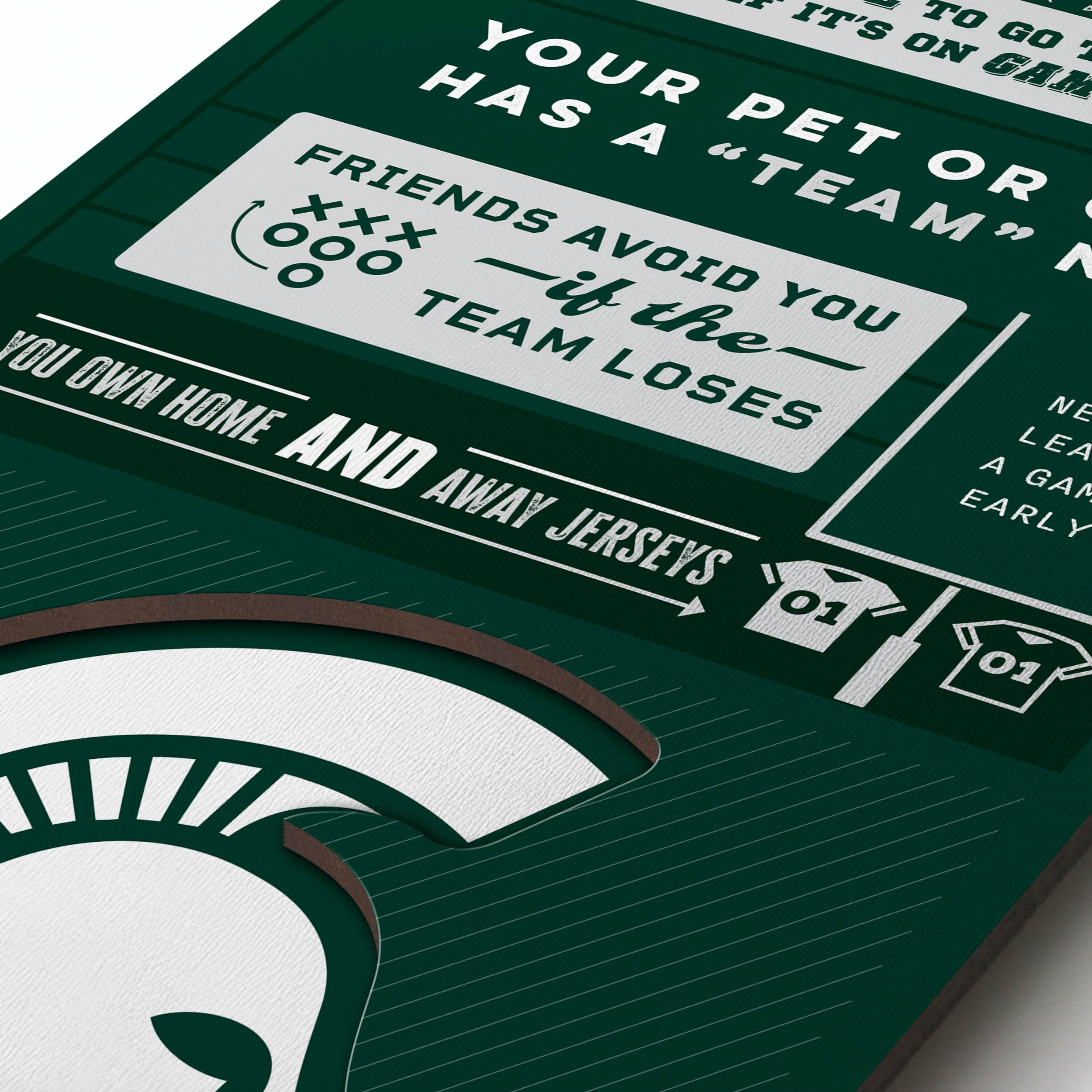 YouTheFan NCAA Michigan State Spartans 3D Top 10 Wall Art