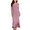 Dusty Rose, variant on ANLIQI Women's Nightgowns & Sleepshirts Full Length Casual Loungewear Long Sleeve V Neck Sleep Dress with Pockets(Lake Blue,L)