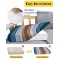 thumbnail image 5 of Blue Brown Couch Cushion Covers Stretch, Washable Sofa Seat Covers Individual Seat Cushion Sofa Slipcovers Farmhouse Wood Grain Vintage Vertical Striped Couch Cover Furniture Protector S-1PCS, 5 of 7