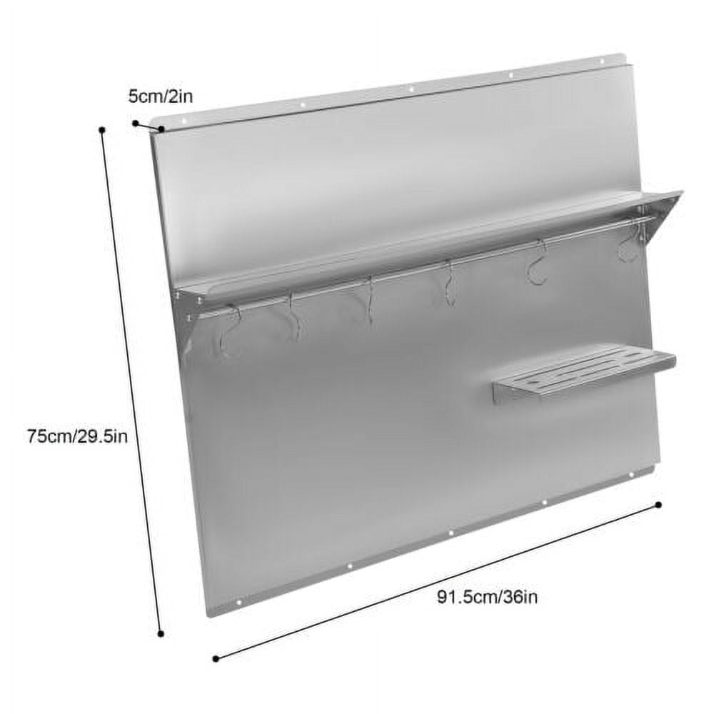 Backsplash Stainless Steel Kitchen Range Hood Wall Tile Shield 36" x 29.5"Silver