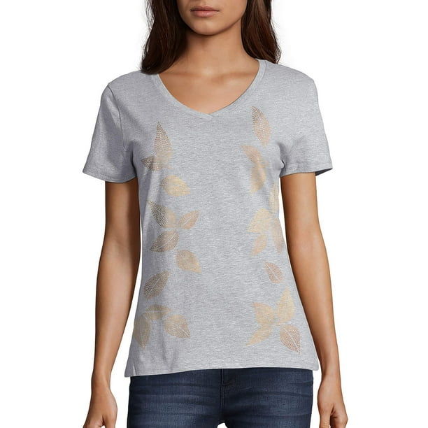 Hanes Hanes Women's ShortSleeve VNeck Graphic TShirt