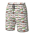thumbnail image 4 of Salouo Pig And Watermelon Pattern Swim Trunks for Men,Men's Hawaiian Bathing Suit Swimsuits Quick Dry Swimming Board Shorts Beach Shorts with Pockets-X-Large, 4 of 6