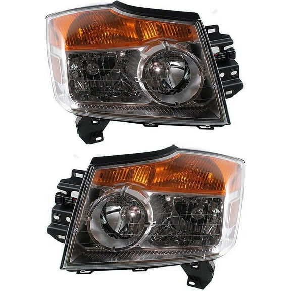 Garage-Pro Driver and Passenger Side Headlight for Nissan Armada 2008-2015 Halogen With bulb(s) Replaces# 260609GA0B 260109GA0B