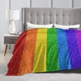 thumbnail image 4 of Kll Fleece Blanket Plush Throw Blanket Colorful Glitter Rainbow,Soft Fuzzy Cozy Flannel Blanket For Couch Sofa Bed.(40"X30"), 4 of 9