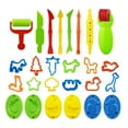thumbnail image 1 of Amdohai 26 Pcs Outils pour Pâte à Modeler Accessoires pour Pâte à Modeler Ensemble Divers Moules en Plastique Rouleaux Coupe-Pâte Éducatif, 1 of 8