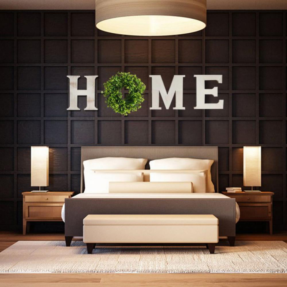 Handmade Wooden Flower Plaque for Bedroom Living Room Wall Decoration 30cm 