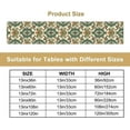 thumbnail image 2 of Damask Plants Table Runner, Retro Green Colorful Floral Linen Table Top Decor for Wedding Party 13x90 Inch, 2 of 6