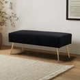 thumbnail image 3 of SYNGAR Blue Fabric Bench, Button-Tufted Upholstered Bench for Bedroom End of Bed, 45 inches, D5320, 3 of 7