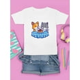 thumbnail image 3 of Corgi N Kitten Eating Spaguetti T-Shirt Juniors -Image by Shutterstock,  x-Small, 3 of 4