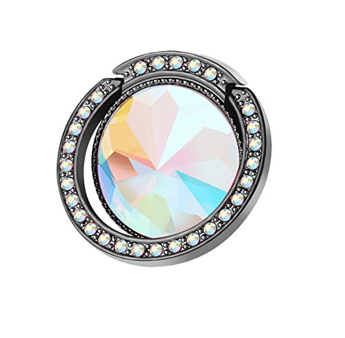 lenoup Transparent Heart Cell Phone Ring Holder Kickstand,Bling Bling Sparkle Diamond Clear Heart Cell Phone Finger Ring Grip Stand Silver//Rose Gold