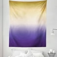 thumbnail image 1 of Ombre Tapestry, Vivid Enegetic Color Tones Base Illustration with Changes, Fabric Wall Hanging Decor for Bedroom Living Room Dorm, 5 Sizes, Dark Mustard Blue Violet, by Ambesonne, 1 of 1