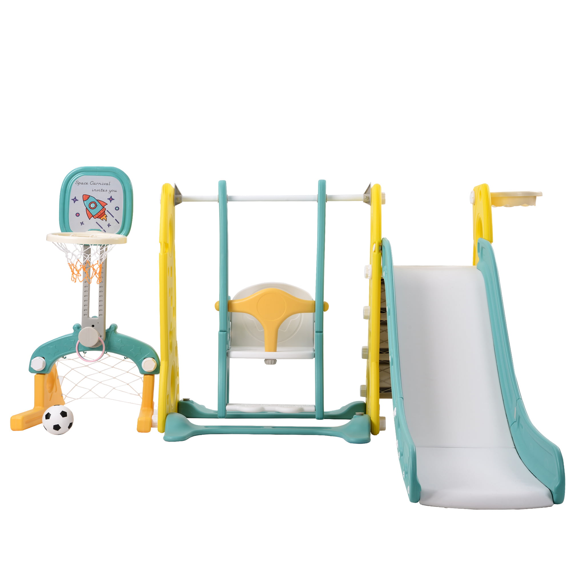Details about   7 in 1 Kids Slide Swing Set Toddler Climber Indoor Playground Kids Outdoor ToyA6 
