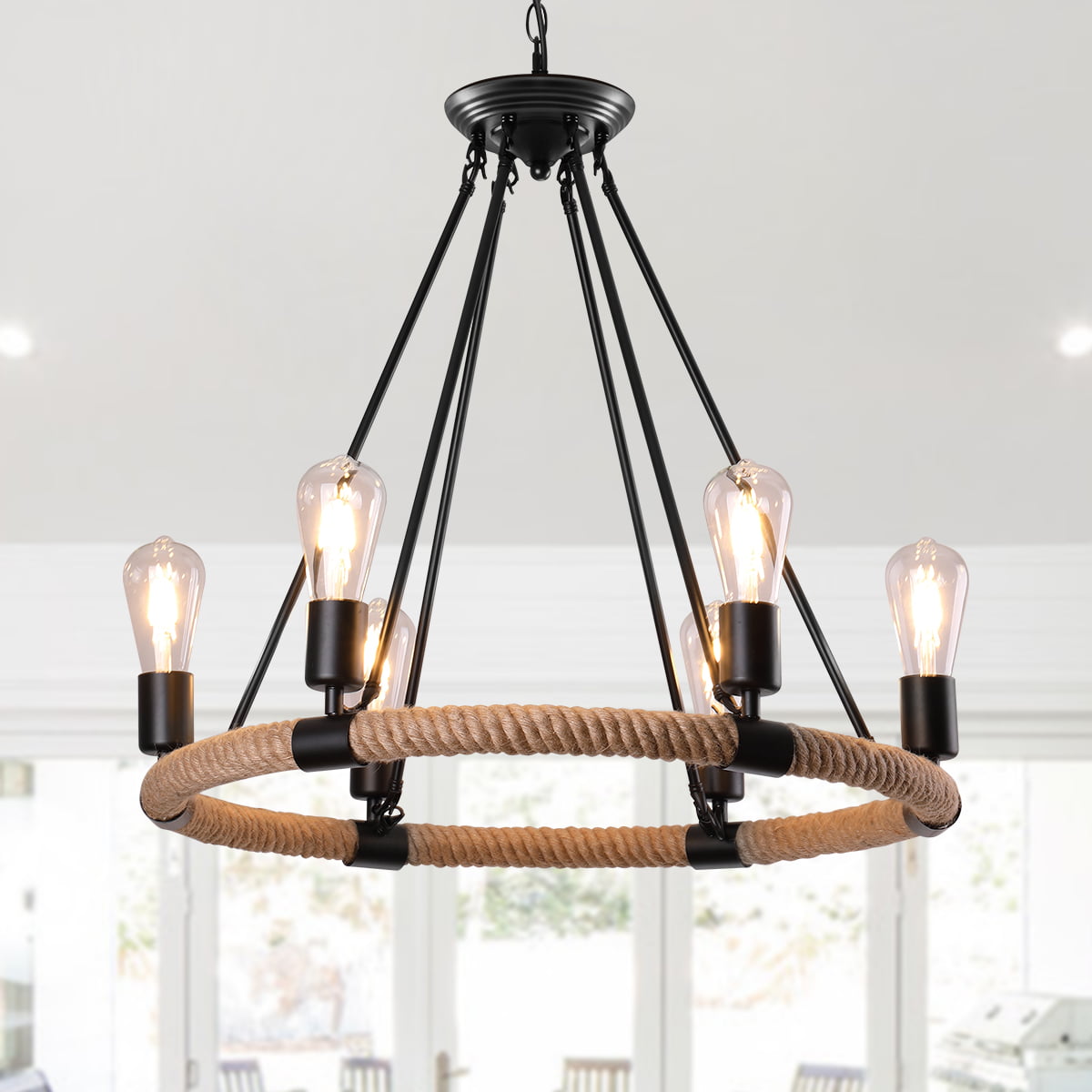 Farmhouse Rustic Industrial Country, Country Light Fixtures For Living Room