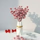 thumbnail image 4 of pstuiky Rama de árbol de Navidad con nieve artificial y bayas rojas, decoración navideña de espuma, rama de frutos rojos, flor artificial navideña, una rama, 12 frutos, 12 piezas, 4 of 8