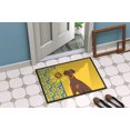 thumbnail image 4 of Summer Sunflowers Natural Ear Red and Tan Doberman Pinscher Indoor or Outdoor Mat 24x36 36 in x 24 in, 4 of 7