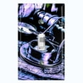 thumbnail image 1 of Metal Light Switch Plate Cover Vintage World Map Telescope Compass Purple MAP003, 1 of 13