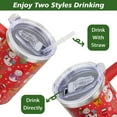 thumbnail image 6 of Christmas Tumbler 40 oz With Handle and Straw - Red Snowman Stainless Steel Insulated Coffee Cups - Mugs Gifts Stuff Decor for Women Girls, 6 of 6