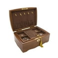 thumbnail image 3 of Solid Wood Jewelry Organizer Box With Lock Double Layer Jewellery Storage Cases Women Rings Necklace Jewelry Box, 3 of 5