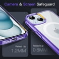thumbnail image 5 of JETech Magnetic Case for iPhone 15 6.1-Inch Compatible with MagSafe Wireless Charging, Shockproof Phone Bumper Cover, Anti-Scratch Clear Back (Light Purple), 5 of 6